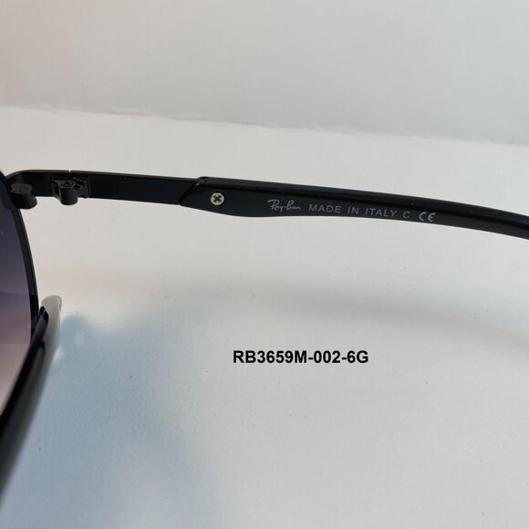 NEW/ RAY BAN RB3659M Ferrari Sunglasses Black Grey Gradient Lens Italy Made - Picture 6 of 12